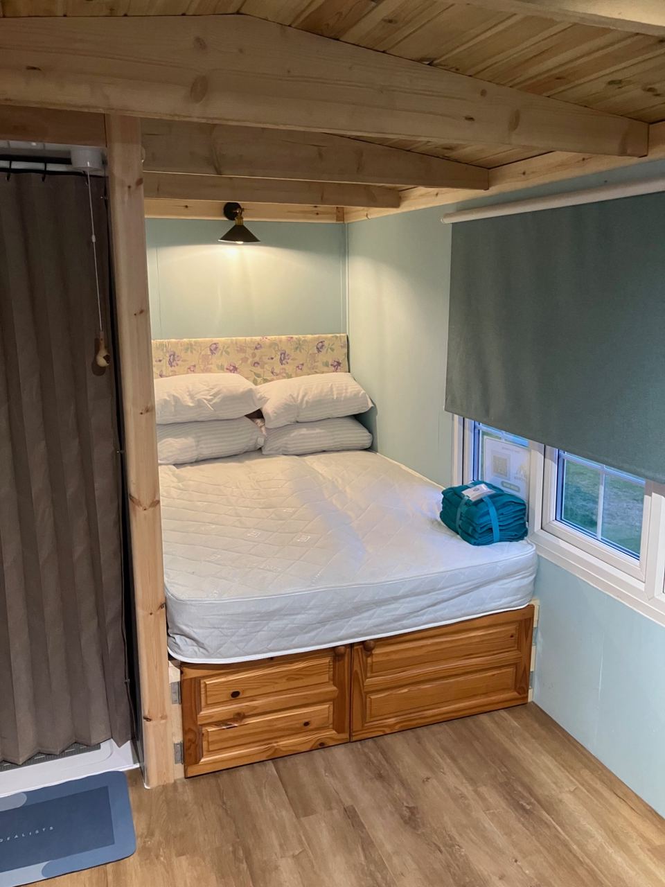 Sleeping area in the hut