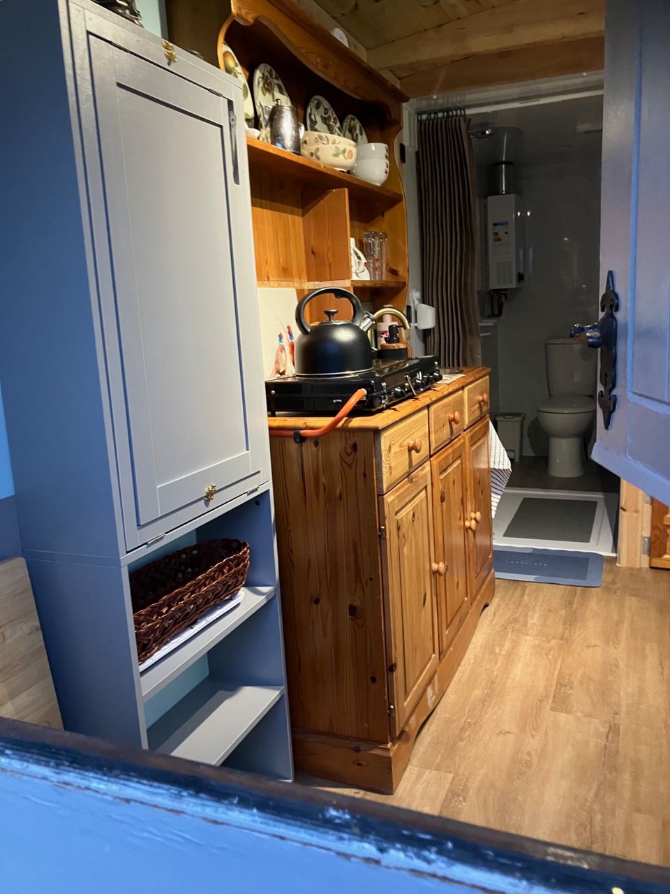 Kitchen corner in the hut