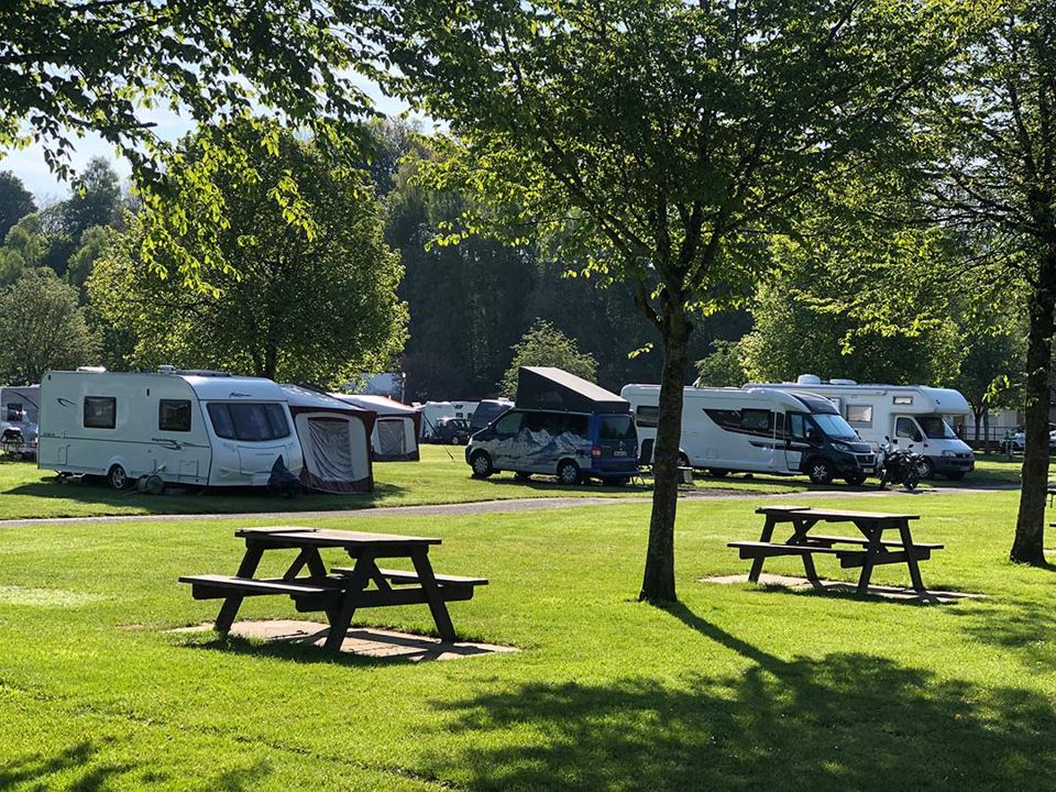 Tourers under the trees