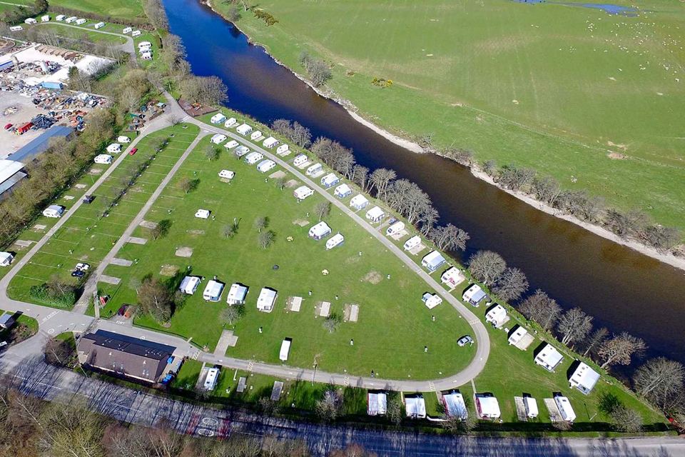 Aerial view beside the river