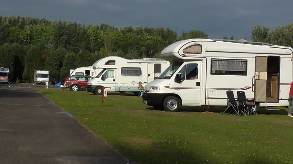 Motorhomes on the hardstanding