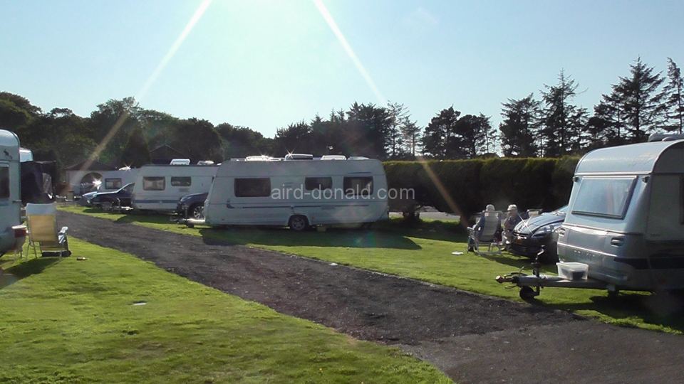 Caravans on grass pitches