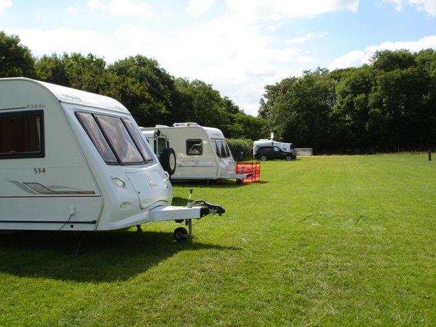Caravans on the grass