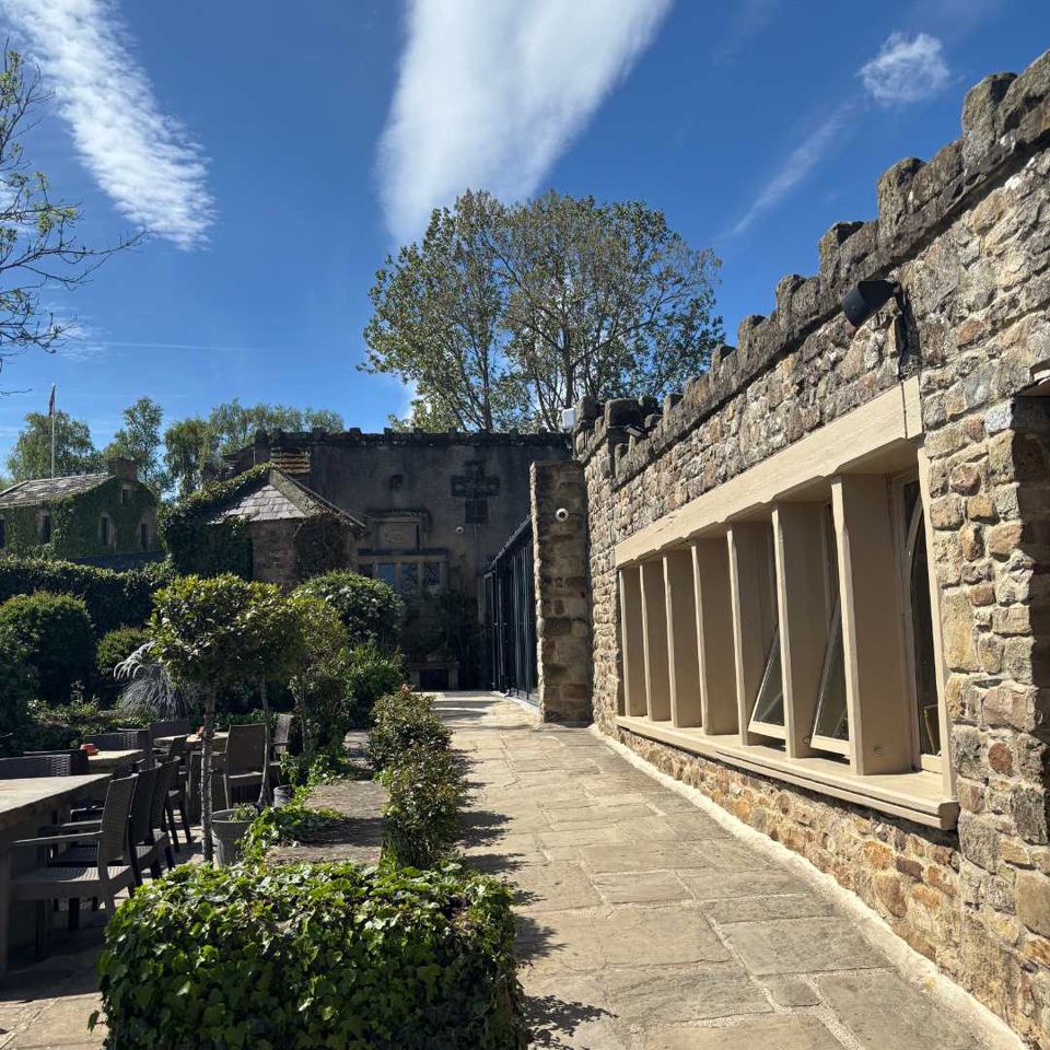Pub exterior and courtyard