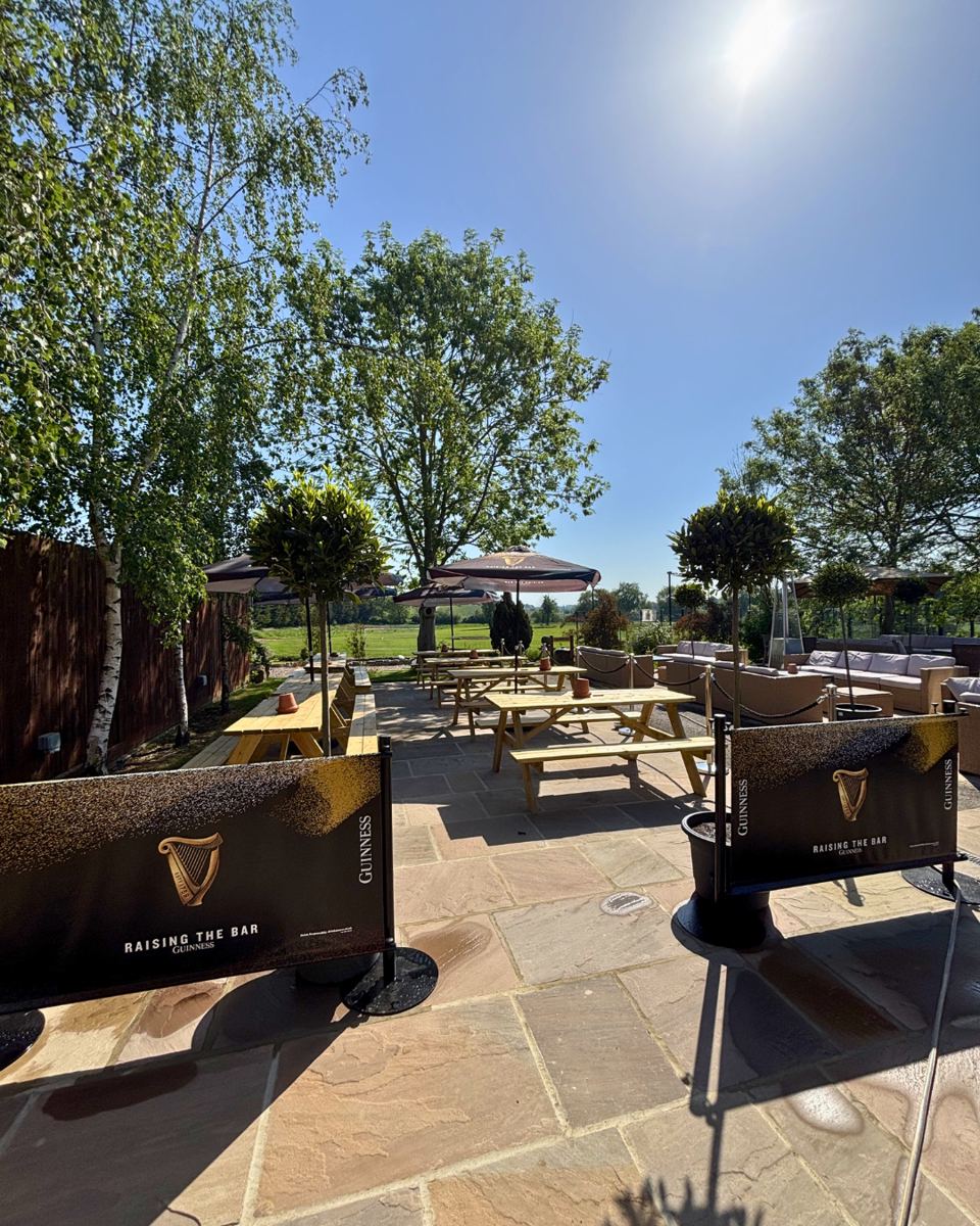 Pub terrace seating