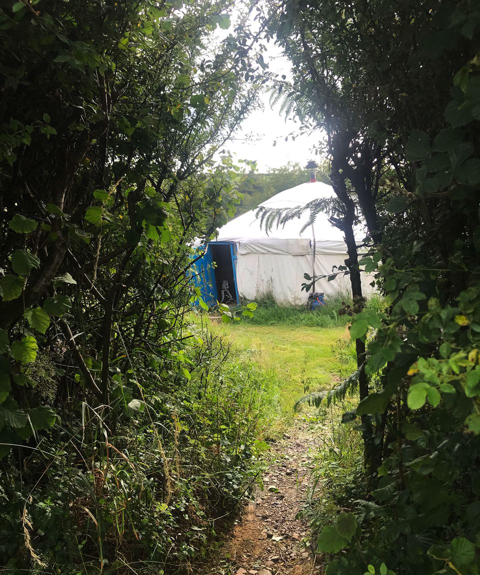 Path through to the yurt