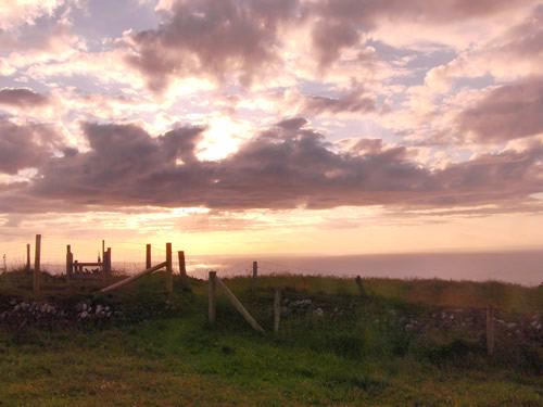 Evening sky over the coast path