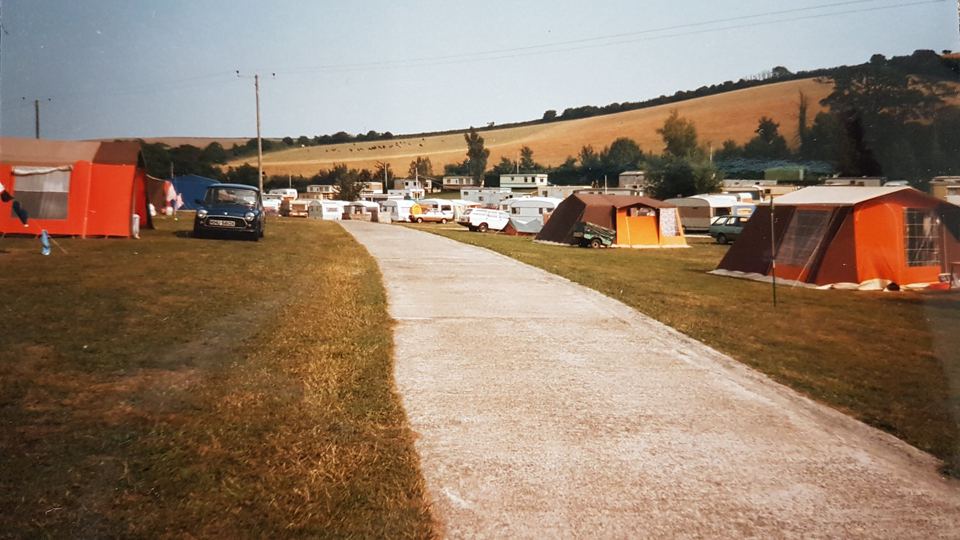 Track between tents and awnings