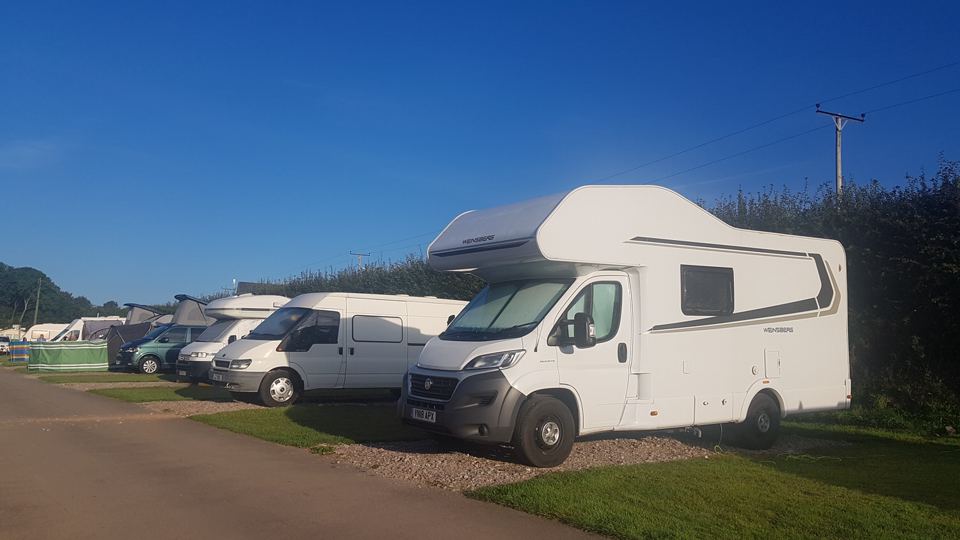 Motorhomes on hardstanding pitches