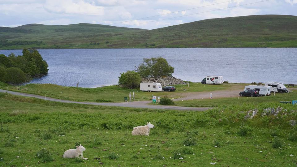 Pitches beside Loch Naver