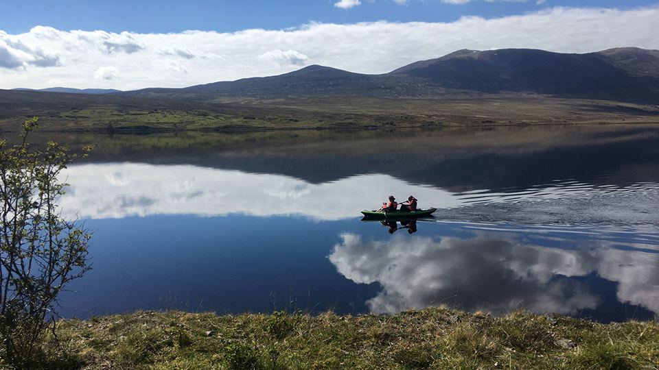 Boating on Loch Naver