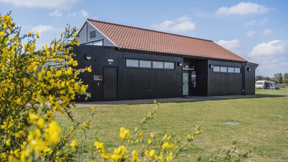 Toilet and shower block