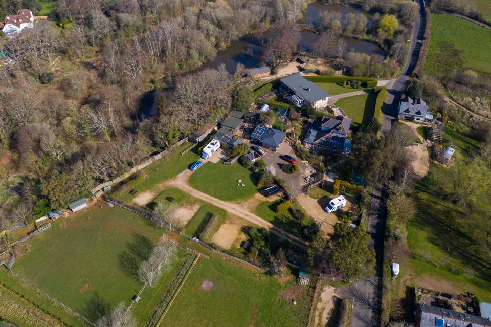 Site and ponds from above