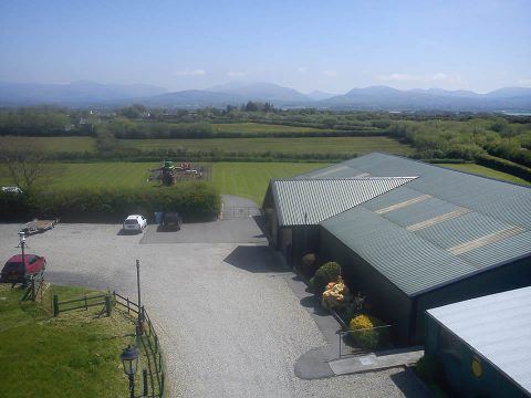Museum yard and Snowdonia views