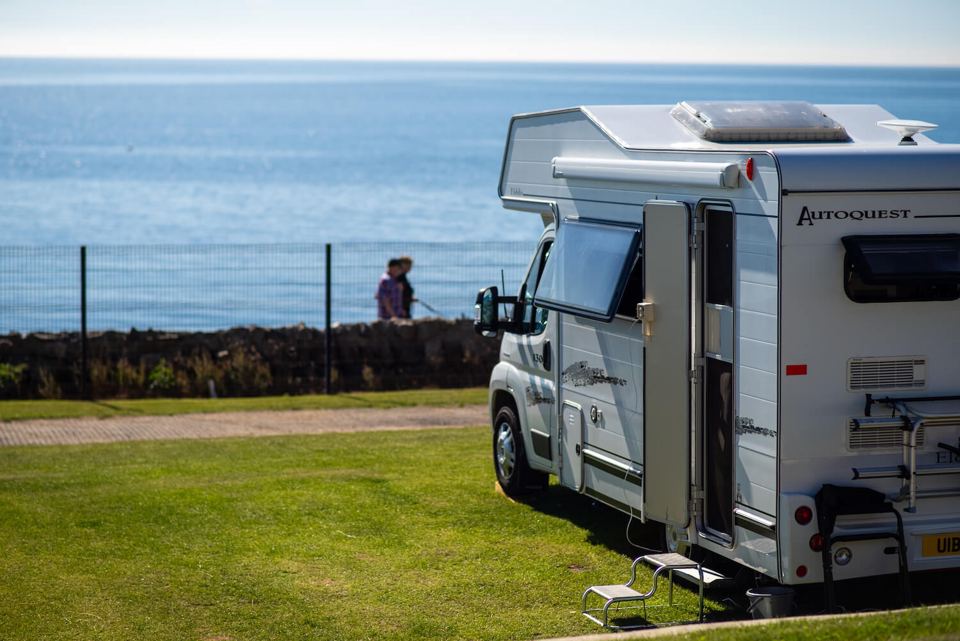 Motorhome above the sea