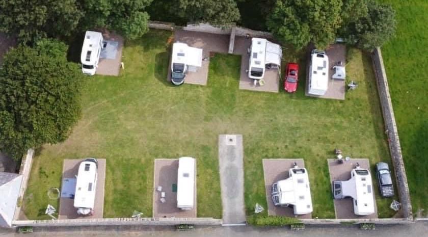 Walled Garden pitches from above