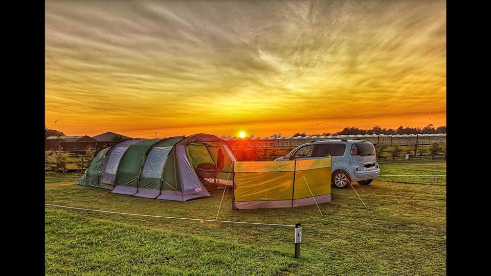 Tent at sunset