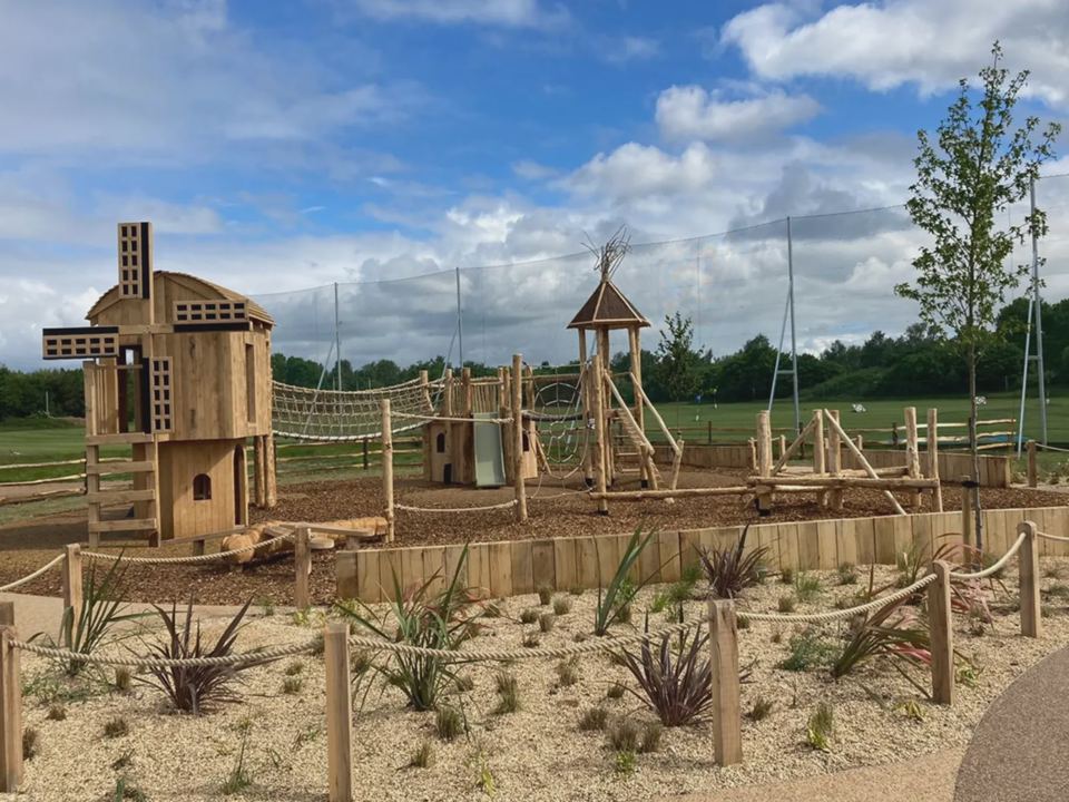 Wooden adventure play area