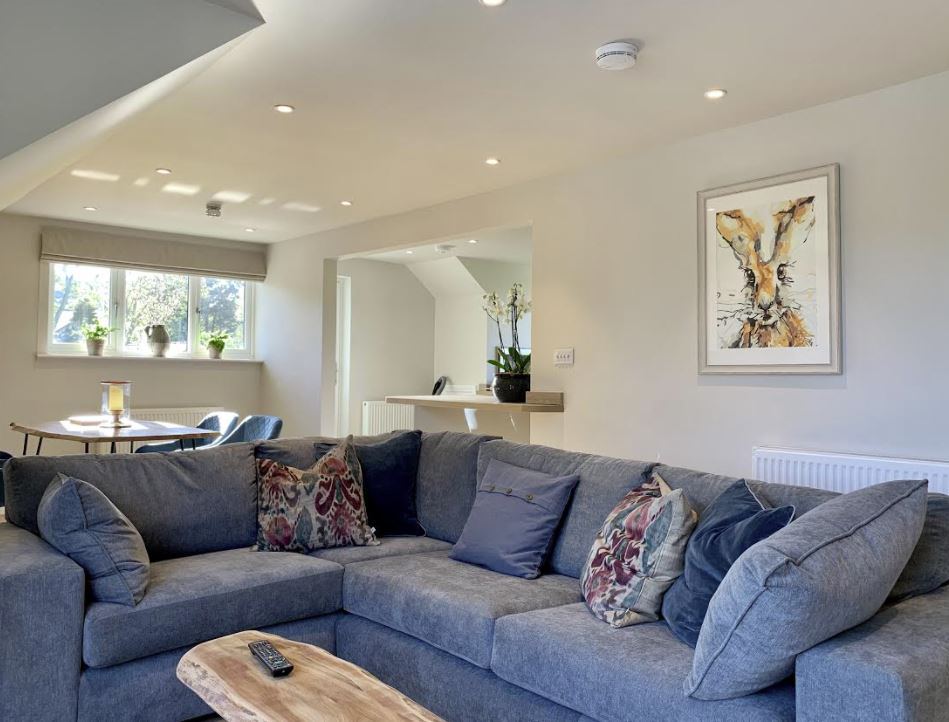 Apartment lounge with corner sofa