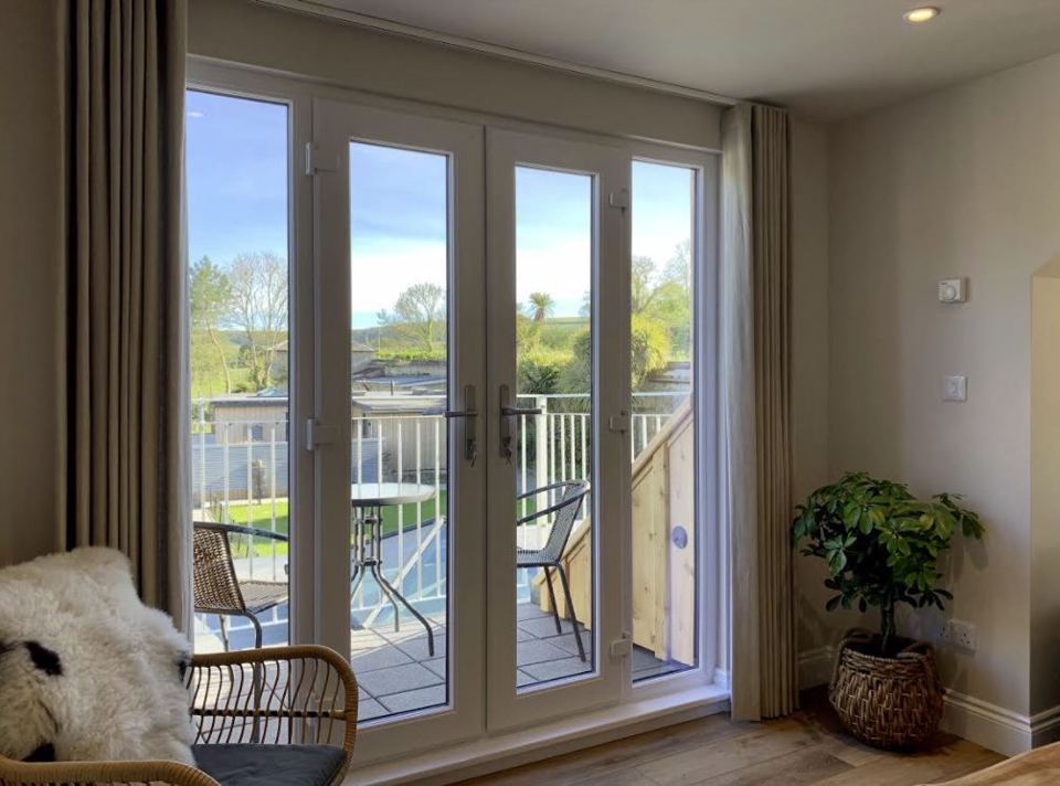 Balcony doors in the apartment