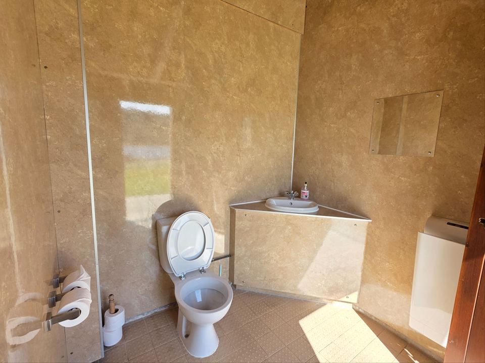 Toilet inside the block