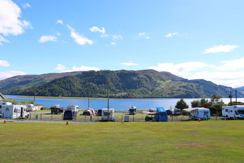 Camping field above the loch