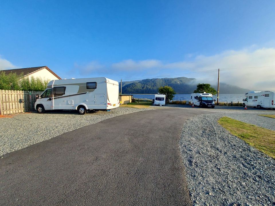 Hardstanding pitches and roadway