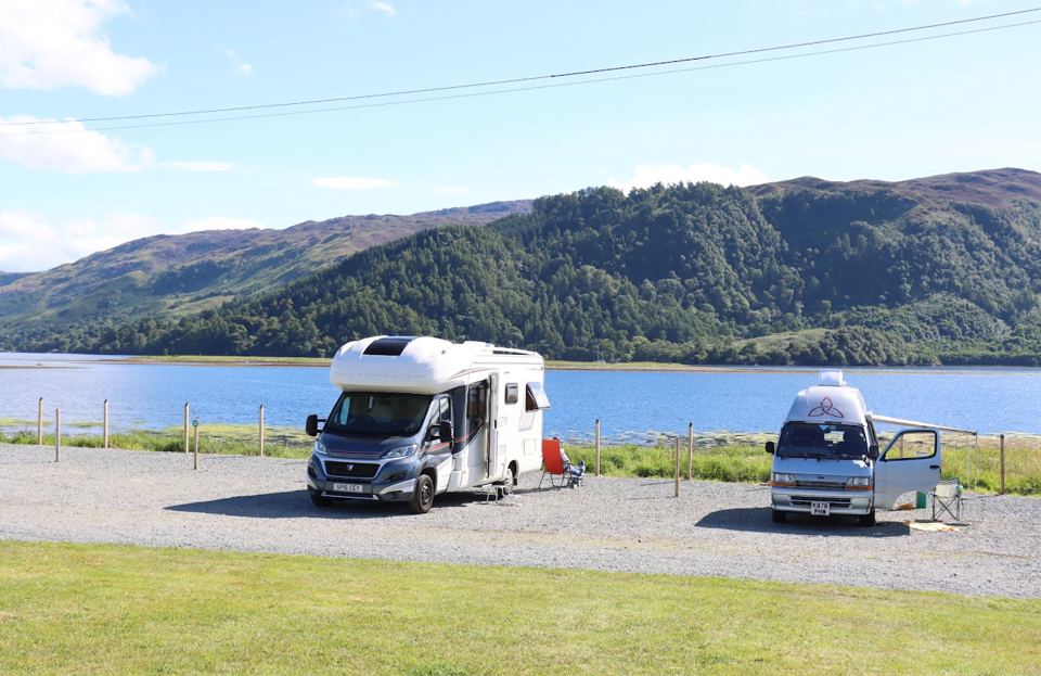 Motorhomes by the loch