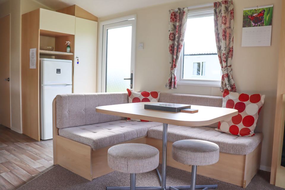 Caravan dining area