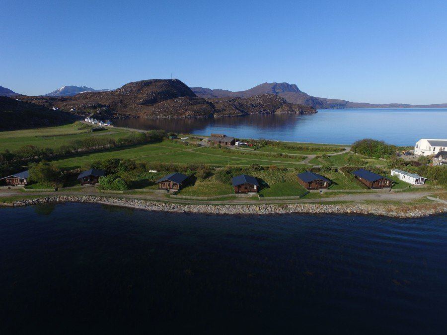 Chalets above the shore