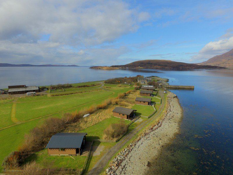 Shingle spit and chalets