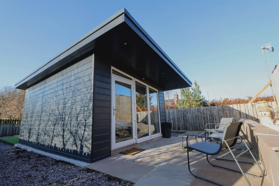 Cabin with patio doors