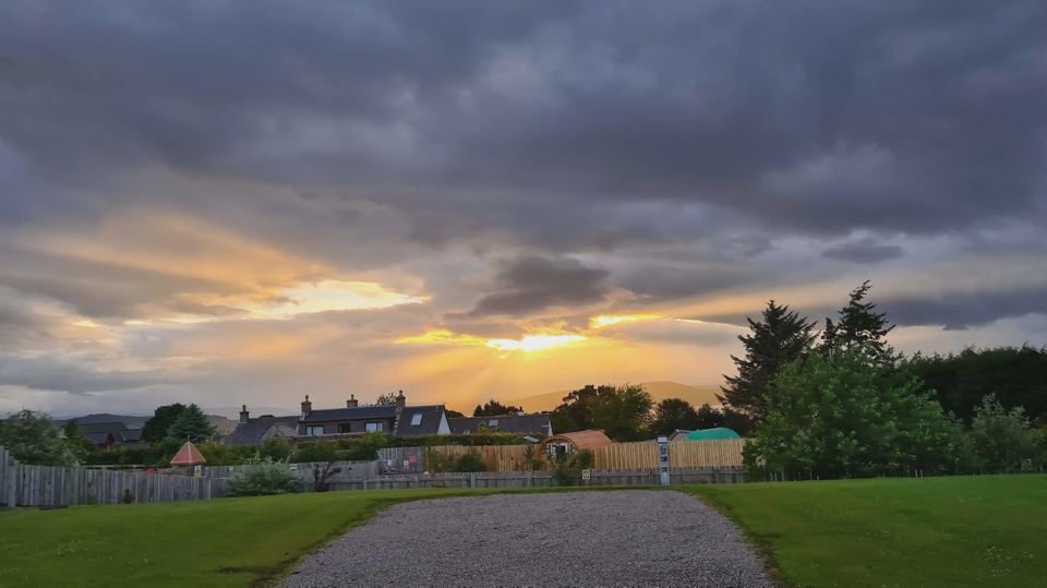 Evening sky over the site