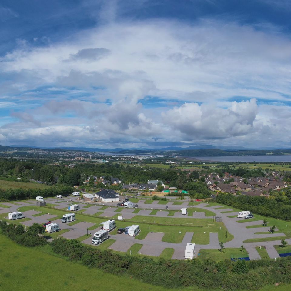 Site from above with Inverness beyond