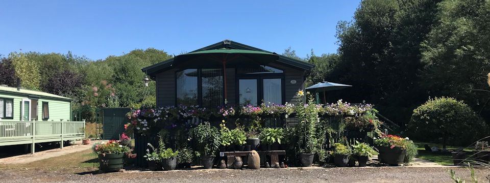 Lodge with flower garden