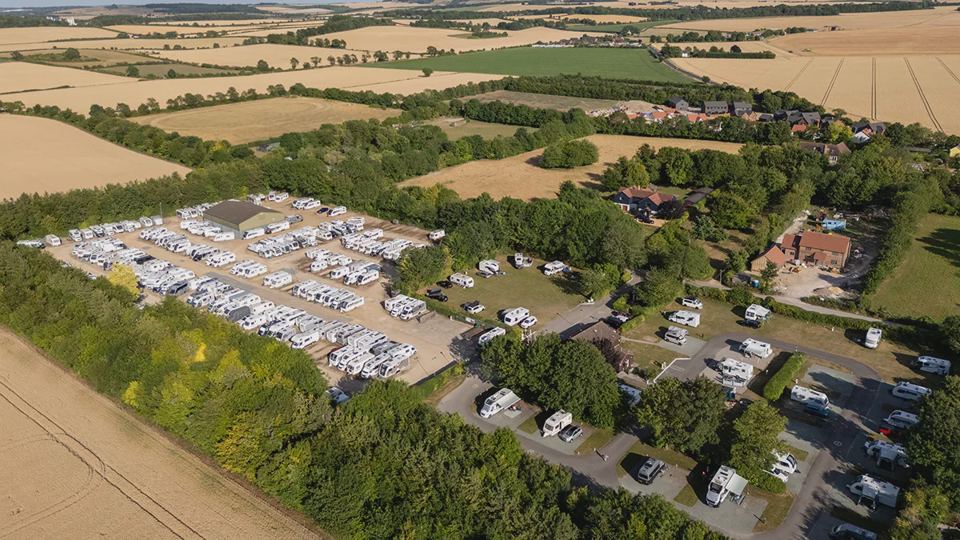 Site from above among fields