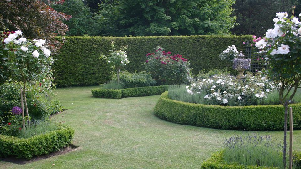 Formal garden in Ashwell village