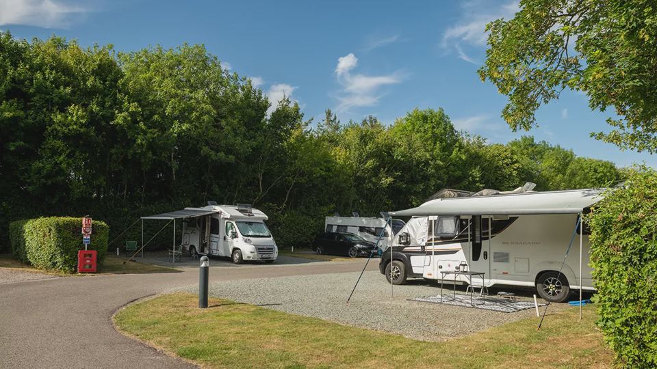 Motorhomes on hardstanding