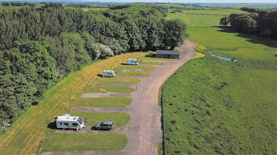 Hardstanding pitches from above