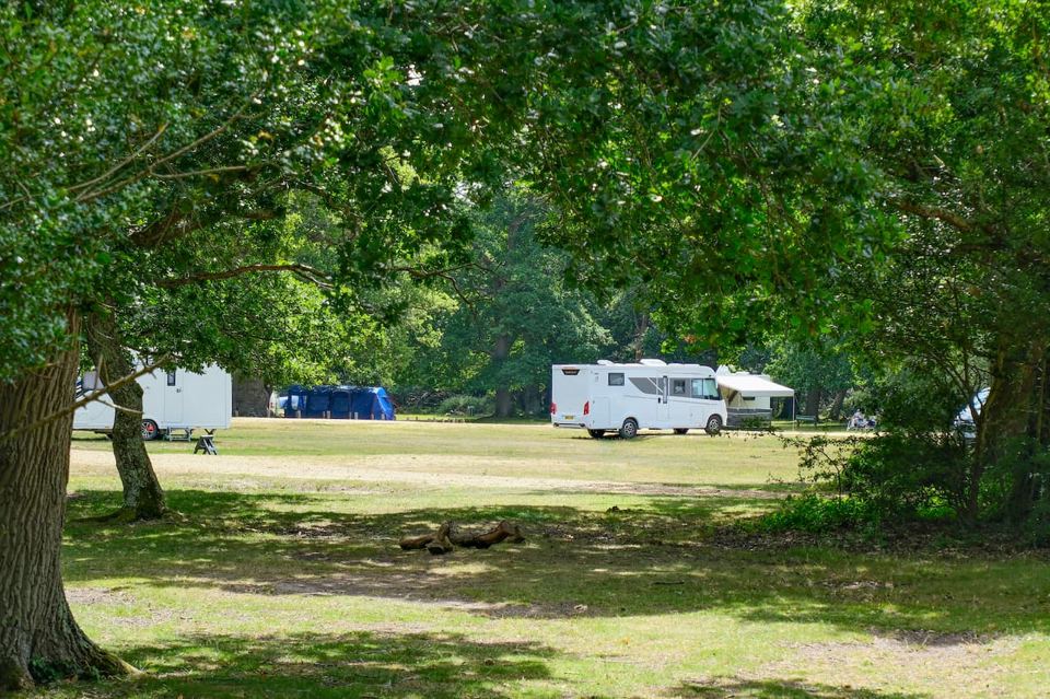 Open grass for motorhomes and tents