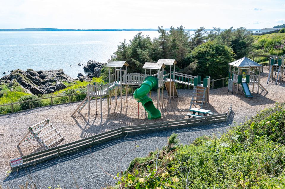 Play area above the shore