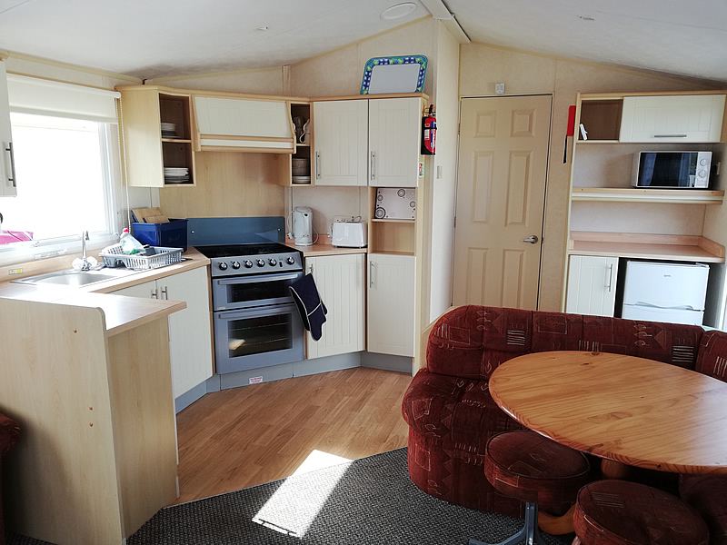 Kitchen in a caravan