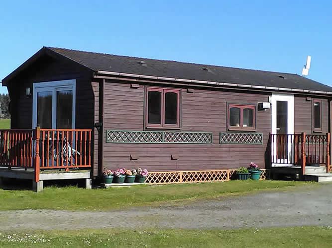Timber chalet with decking