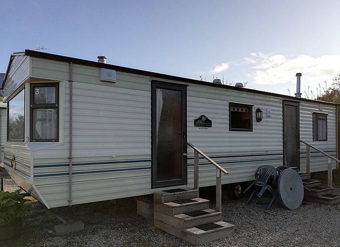 Caravan on gravel standing