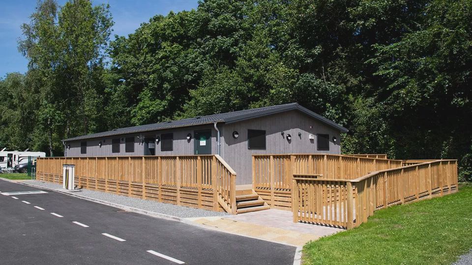 New toilet block with decking