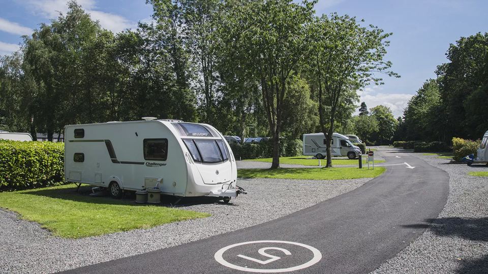 Numbered caravan pitch