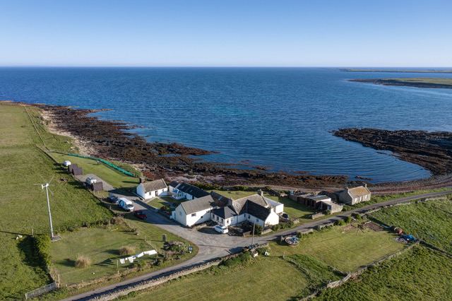 Hostel and campsite above the bay