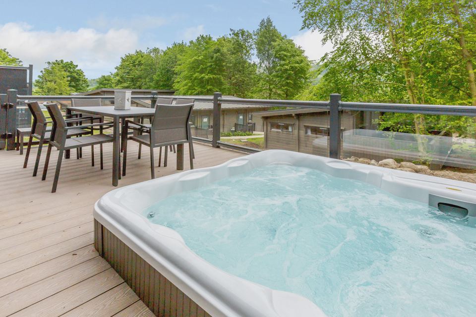 Hot tub on the decking
