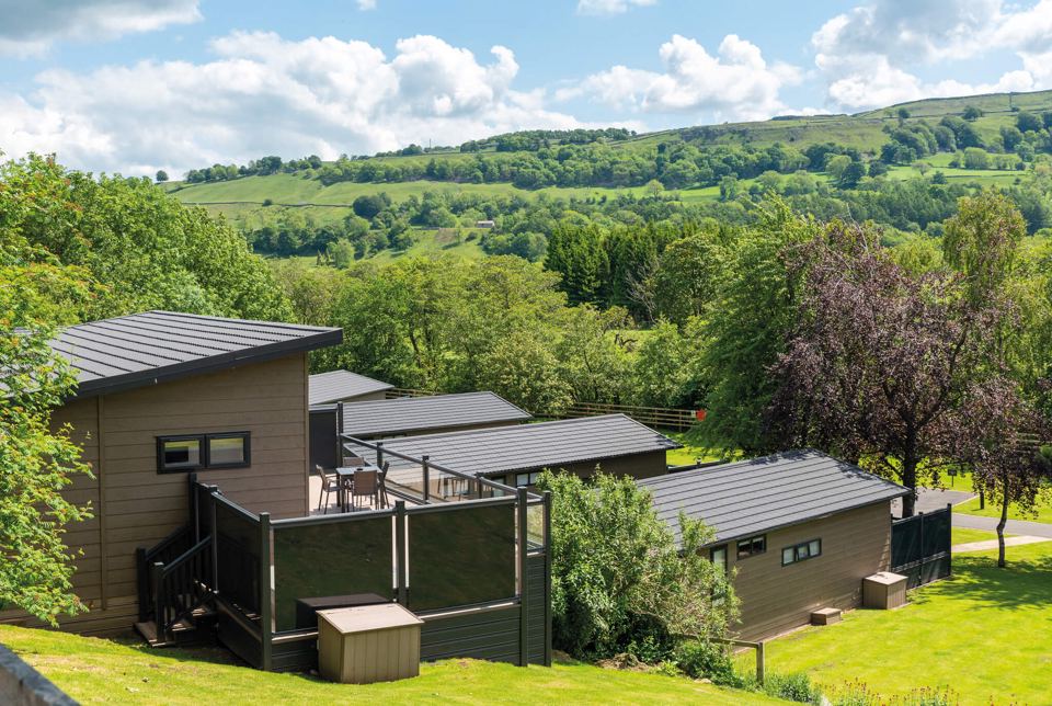Lodges with hill views