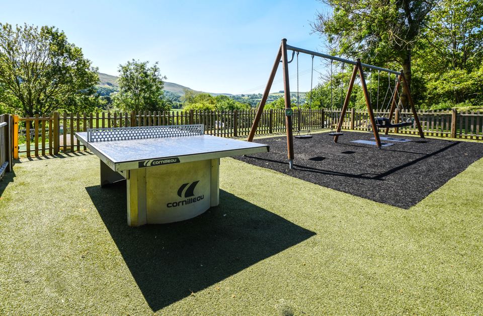 Play area and table tennis